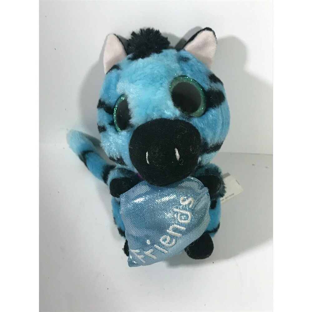 YooHoo & Friends Aurora World Stripee Zebra Plush 6" Blue Stuffed Animal